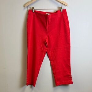 Zac & Rachel Vibrant Red Cropped Pants